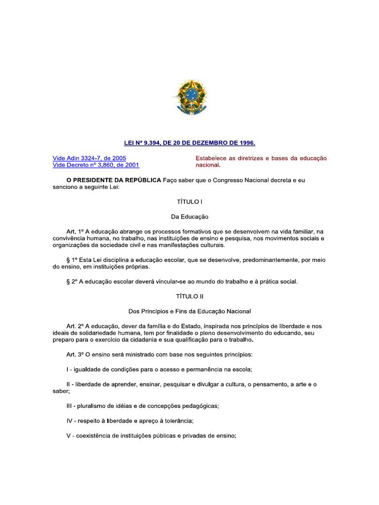 Lei 9394 | PDF