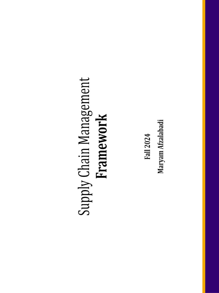1 - Framework - BU-435-A - Supply Chain Management | PDF