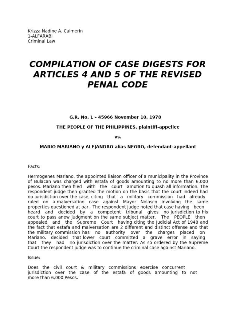 Art 4-5 Case Digests | PDF