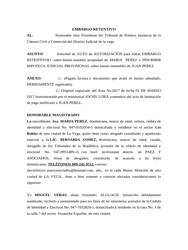 Embargo Retentivo | PDF