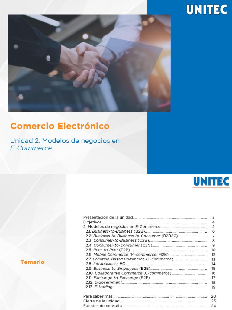 Unidad 2 Modelos de Negocios en E-Commerce | PDF