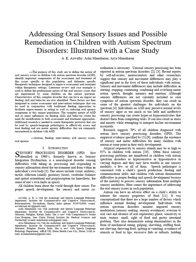 Sensory Issues Autism Treatment