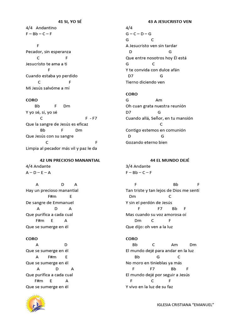 Himnos 41 - 60 (Acordes) | PDF