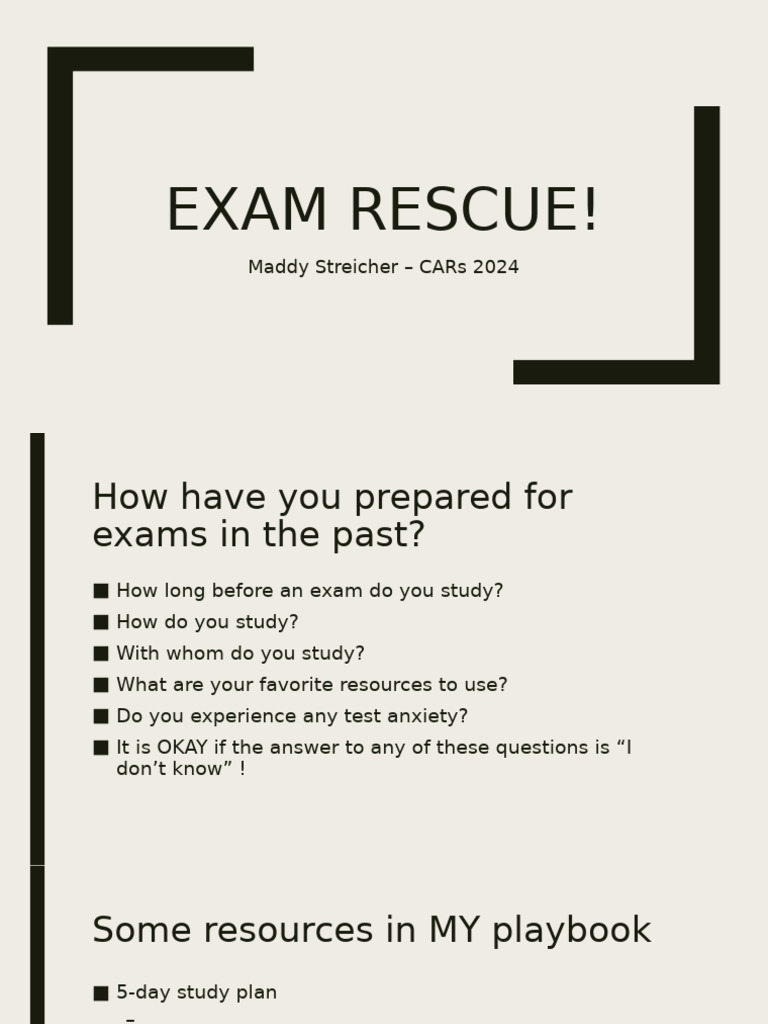 Exam Rescue | PDF
