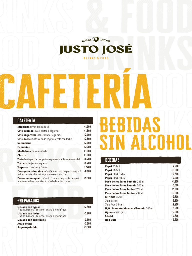 Menu Justo Jose | PDF