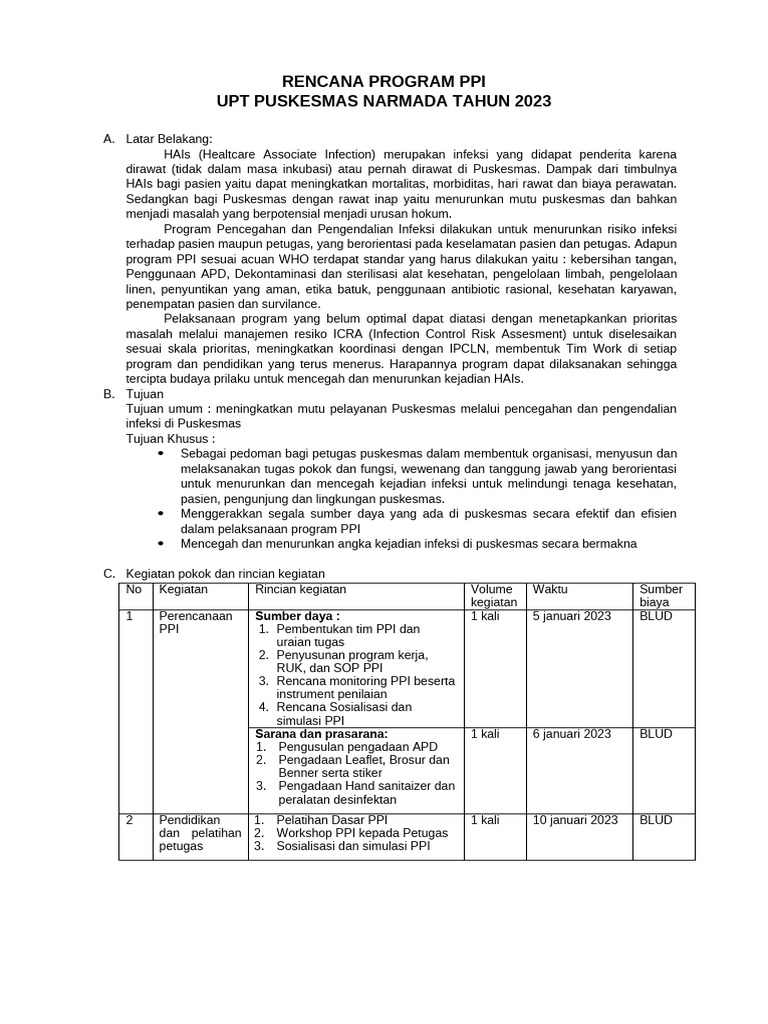 Rencana Program Ppi .. | PDF