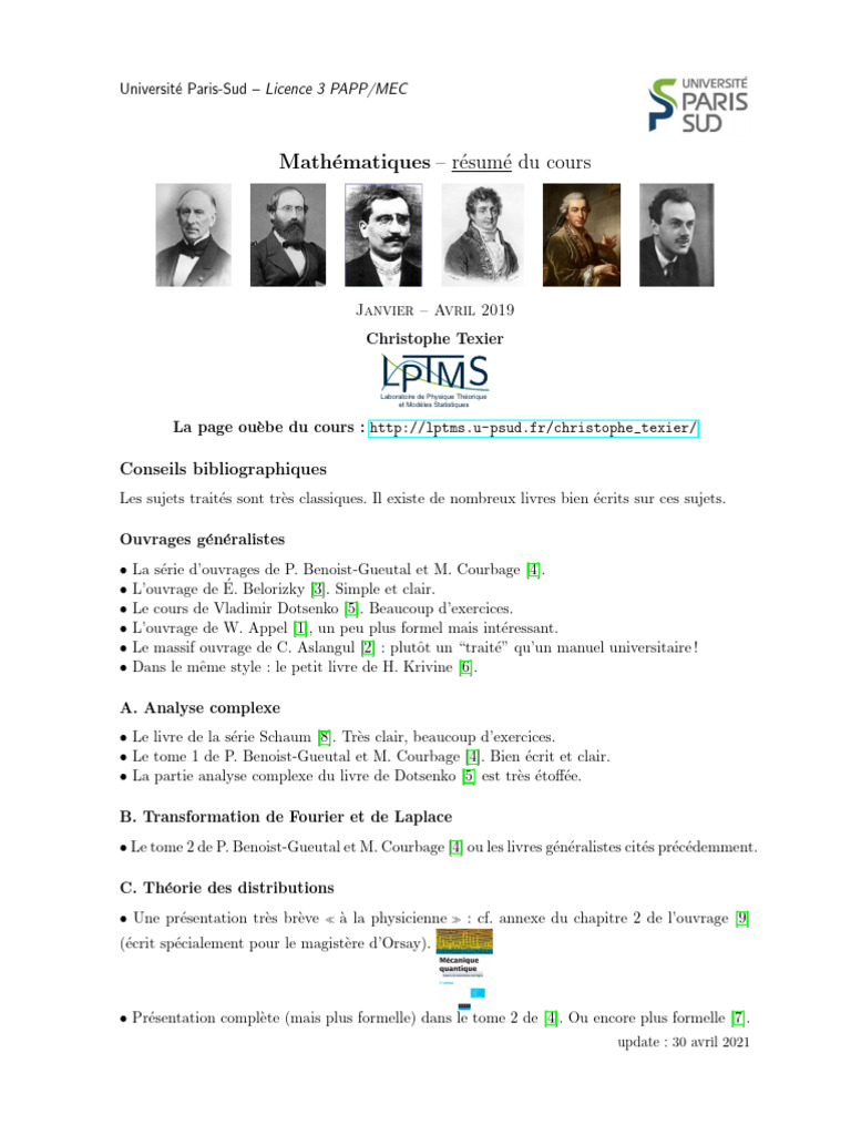 Cours Math Resume | PDF