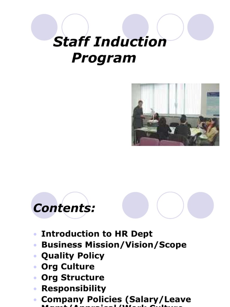 HR Induction Programme | PDF