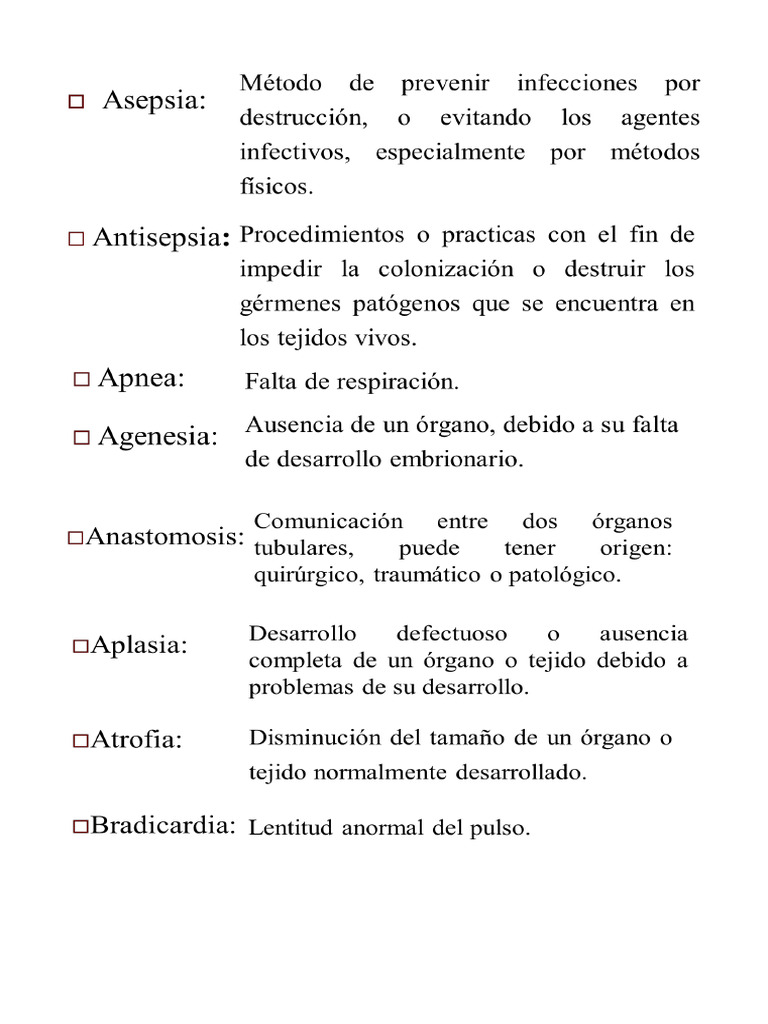 Terminolgía Quirúrgica | PDF