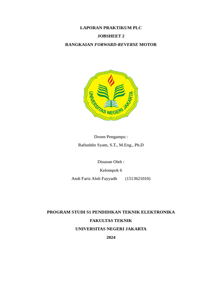 Laporan Praktikum Jobsheet 2 Plc Pdf