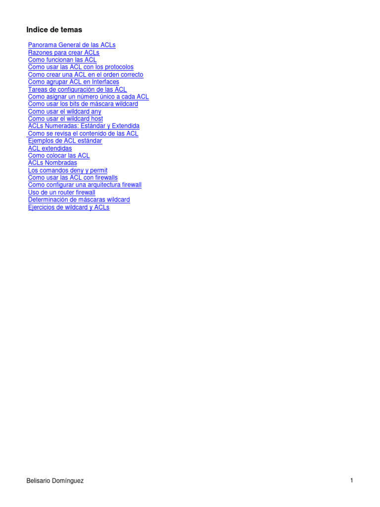 Access Control Lists PDF | PDF