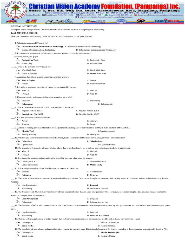 Emtech-Midterm Examination-Cvafpi | PDF | World Wide Web | Computers