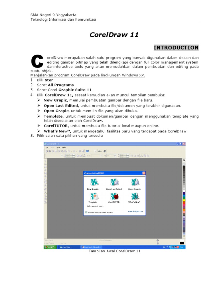 Panduan CorelDraw 11 untuk Pemula | PDF