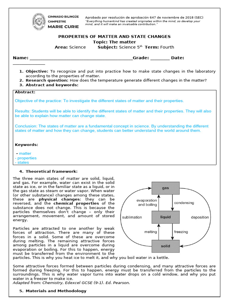 Lab Report - States of Matter | PDF