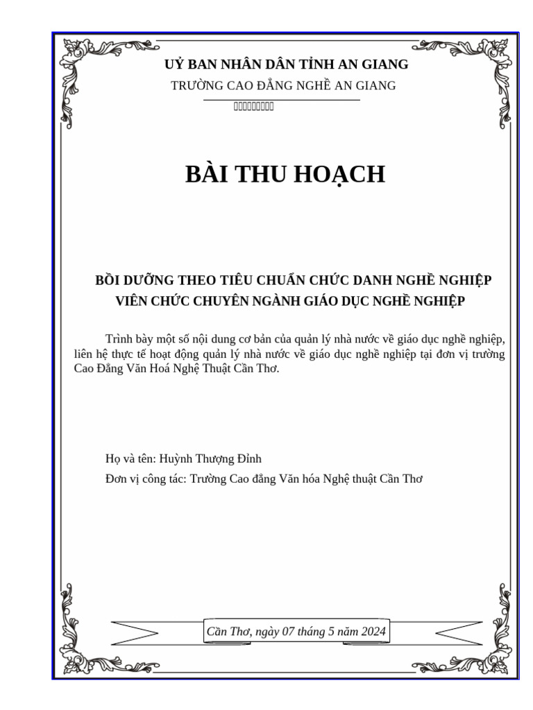 Image Nghệ sĩ Nhân dân Công Lý image beautiful - Bai Thu Hoach Dinh | PDF