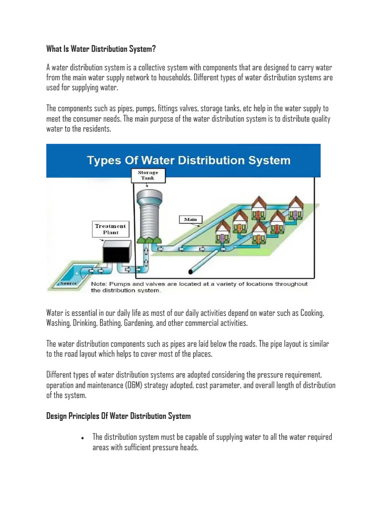 Water Distribution System Pdf