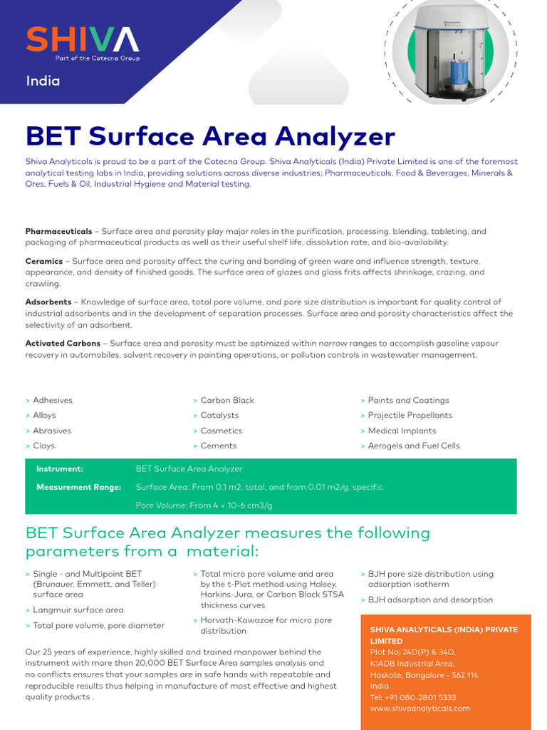 BET Surface Area | PDF