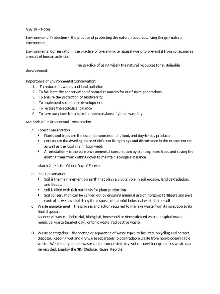 GEE 18. Notes | PDF