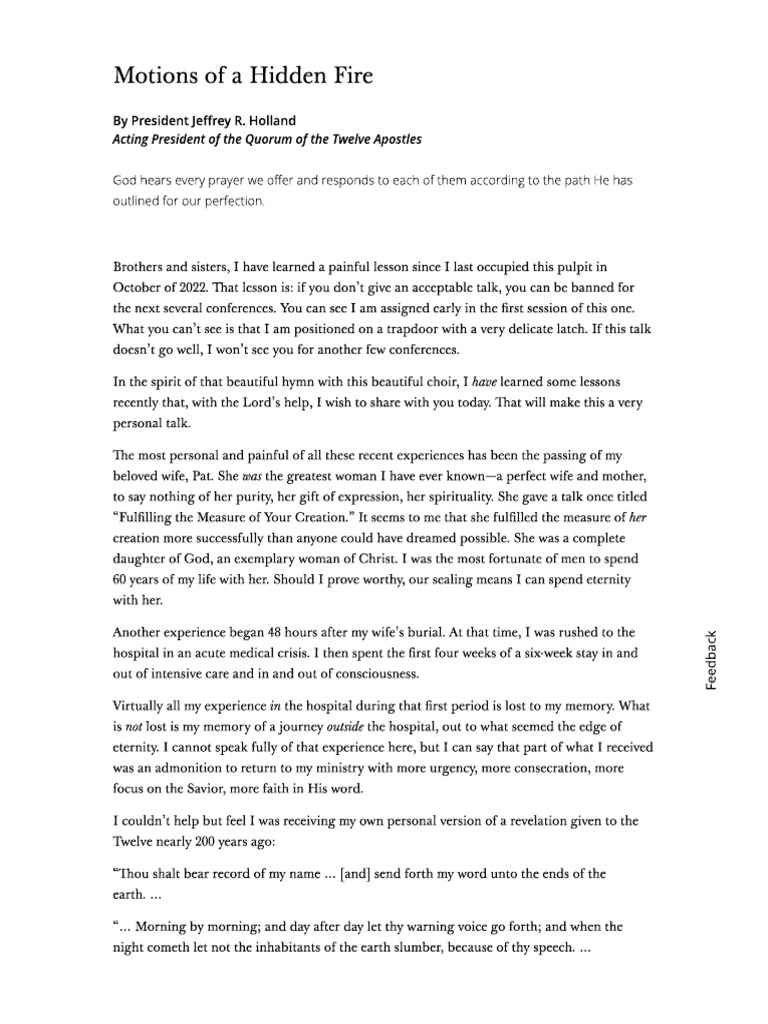 Motions of A Hidden Fire | PDF