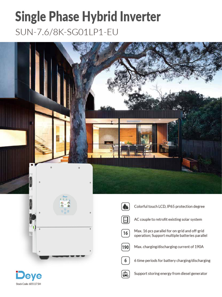 Datasheet - Sun 7.6 8k sg01lp1 Eu - 240802 - en | PDF