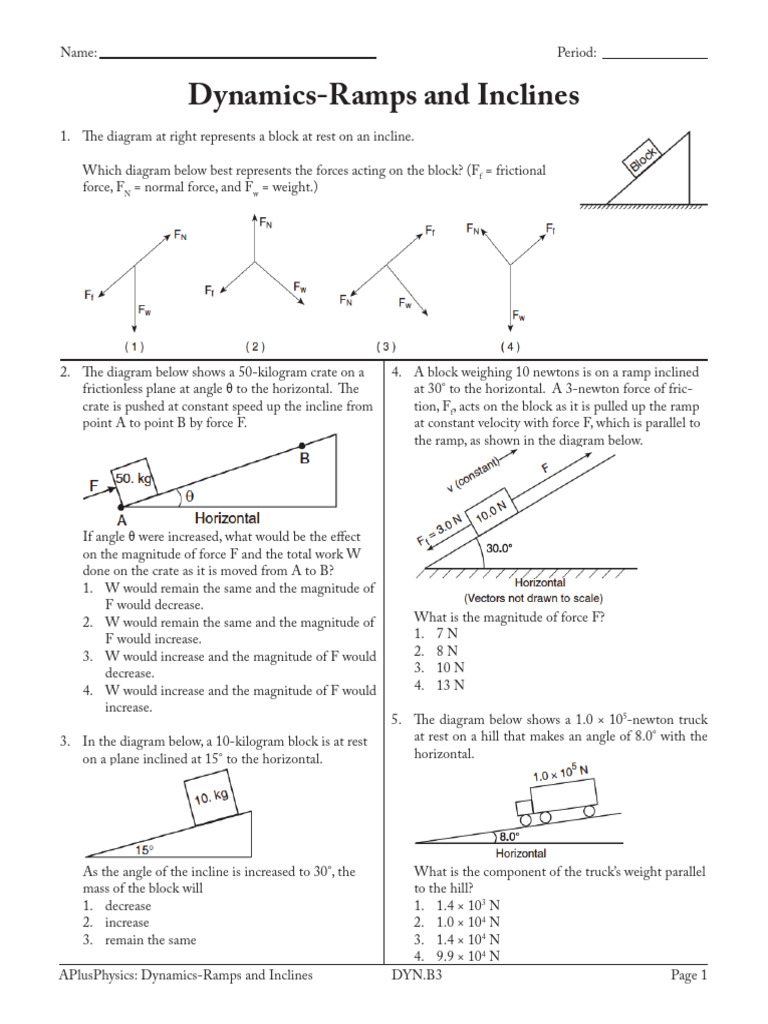 Dynamics-Ramps and Inclines - Indd | PDF
