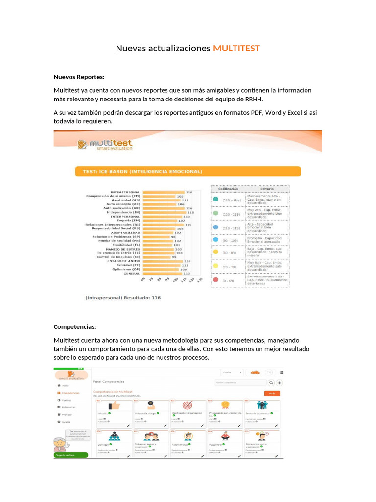 Nuevas Actualizaciones MULTITEST | PDF