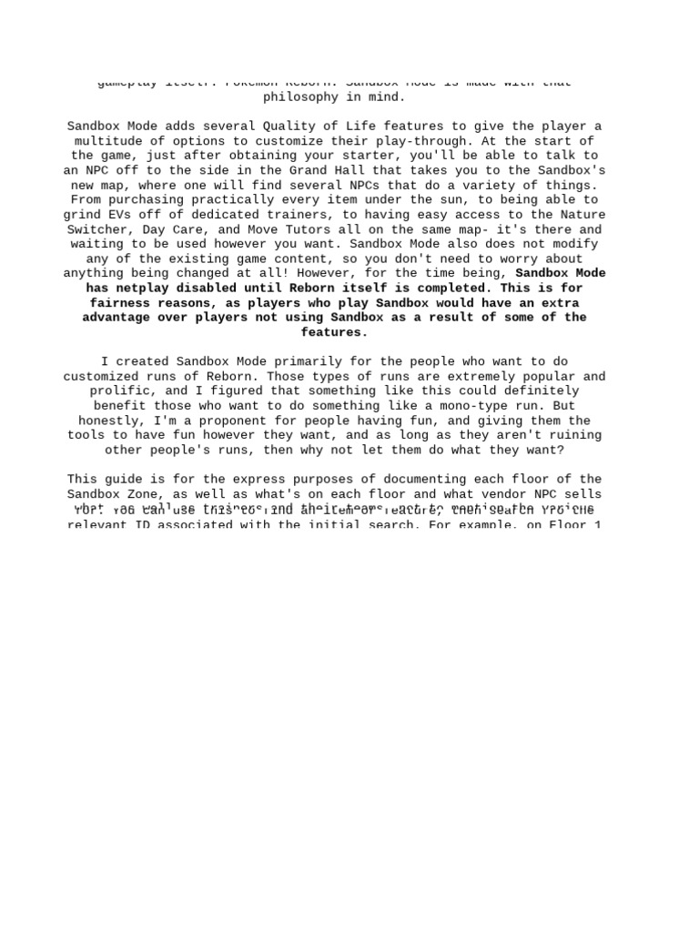 Pokemon reborn sandbox mode guide pdf
