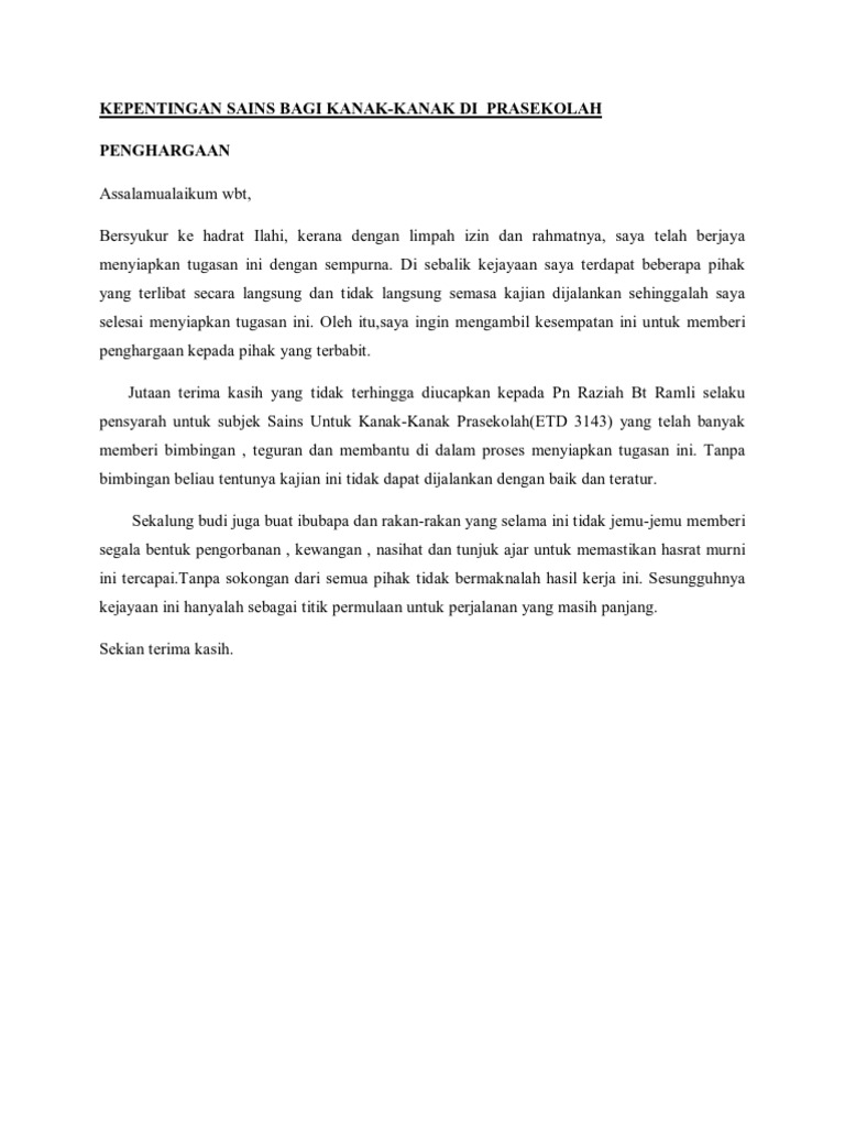 Kepentingan Sains Bagi Kanak Pdf