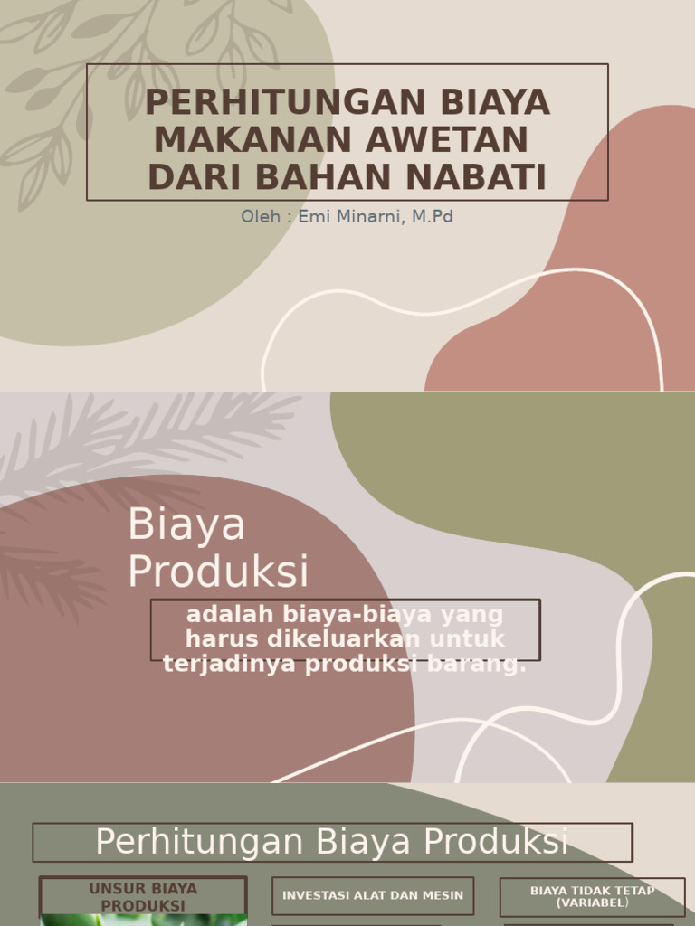 Perhitungan Biaya Produksi | PDF