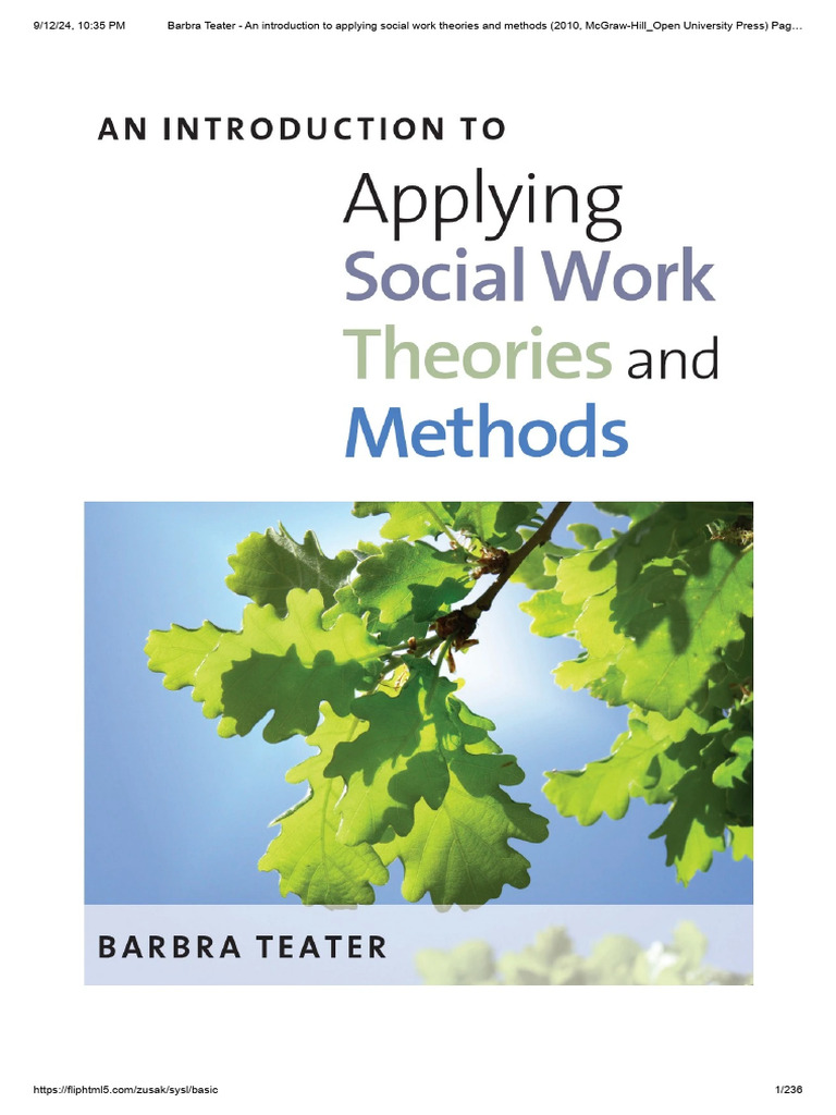 Barbra Teater - An Introduction To Applying Social Work Theories and ...