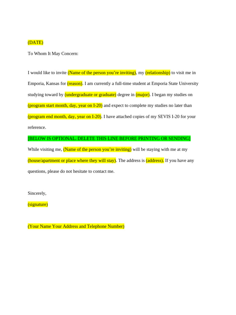 Invitation Letter Template | PDF