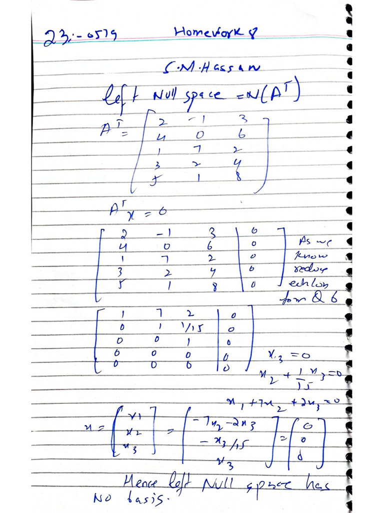 Linear Algebra Practice | PDF