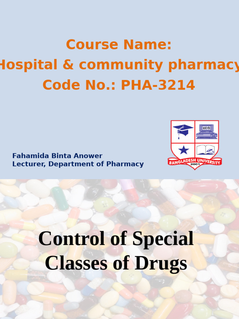 Overview of Controlled Substances | PDF | Controlled Substances Act ...