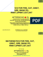 Mathematics For Fms Cat GMAT GRE Bank Po Rmat Upmat Cet Xat