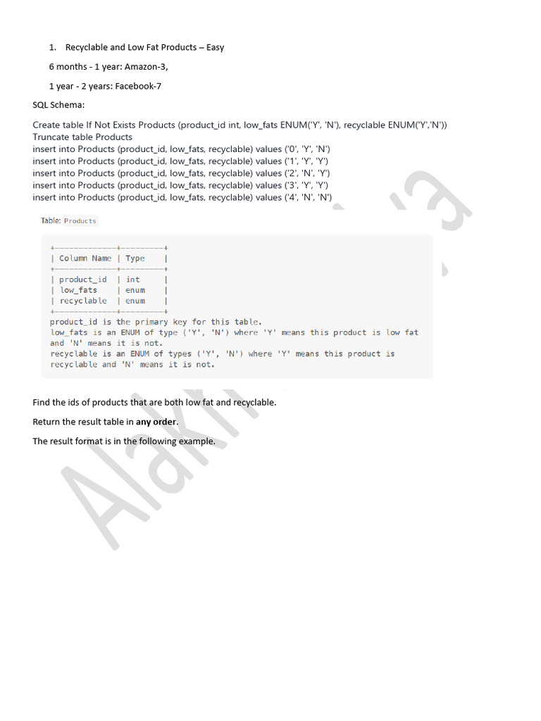 SQL50 | PDF