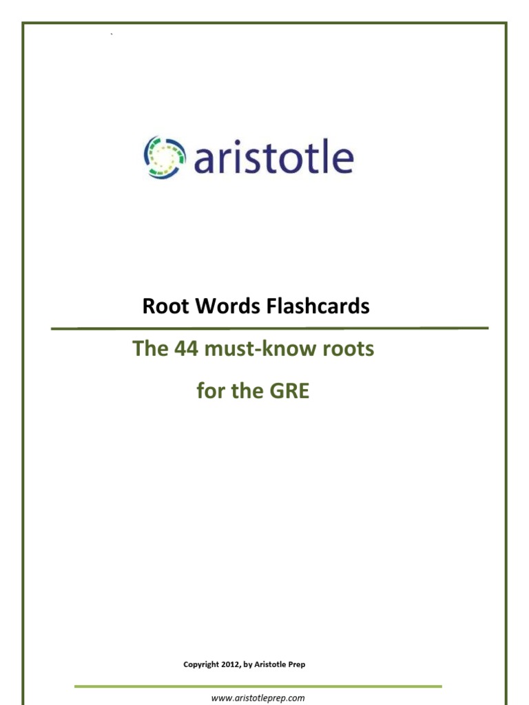 GRE Root Words Flashcards PDF Monotheism God