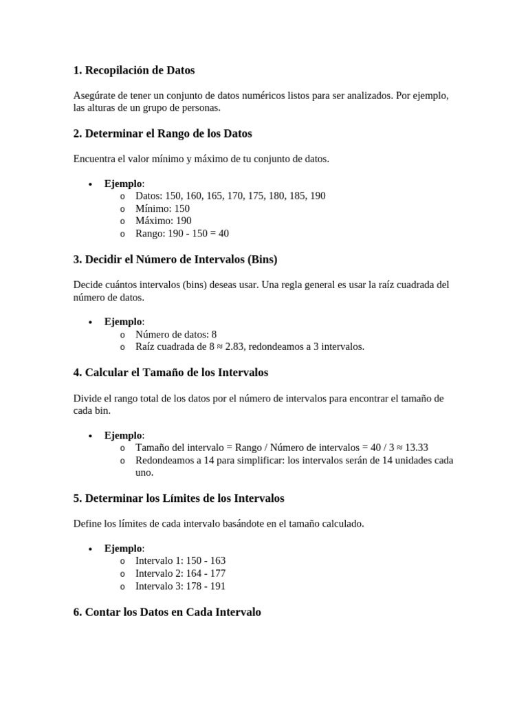 Cómo Hacer un Histograma Paso a Paso | PDF | Histograma | Métodos y ...