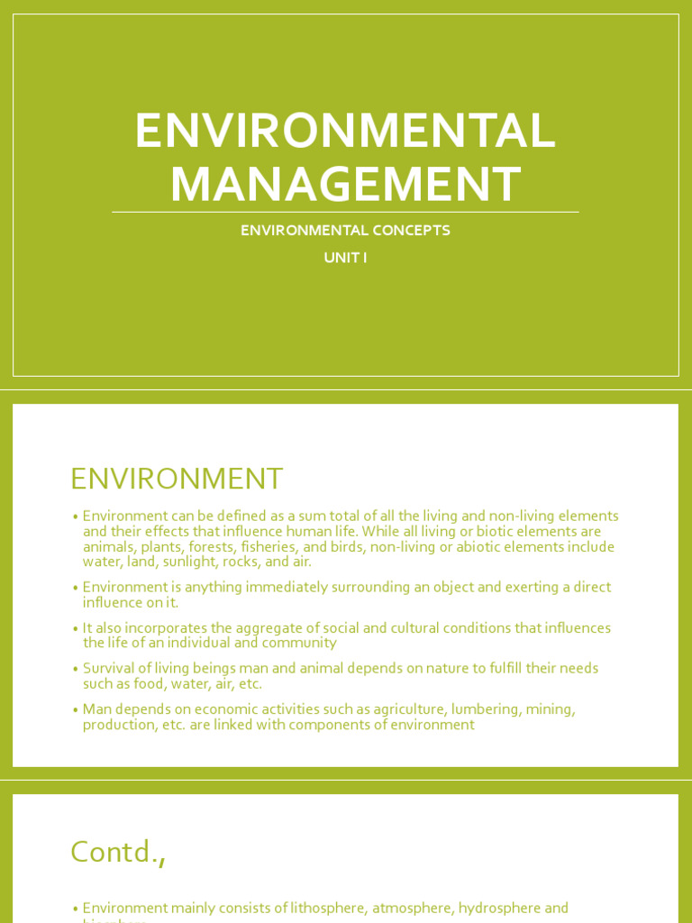 EM Unit 1 | PDF | Natural Environment | Ecosystem
