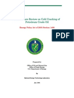 Literature Review on Cold Cracking of Petroleum Crude Oil with Radiation