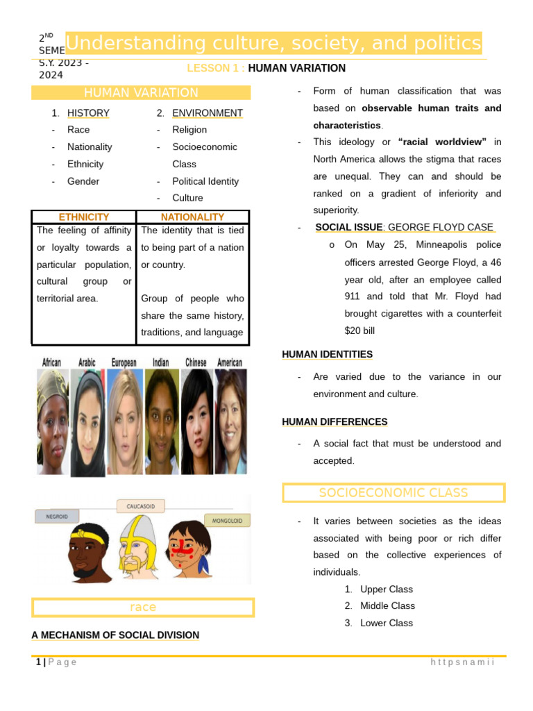 Stem 12 - Understanding Culture Society and Politics (Ucsp) | PDF