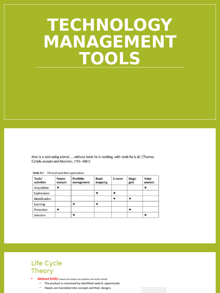 8 Technology Management Tools | PDF