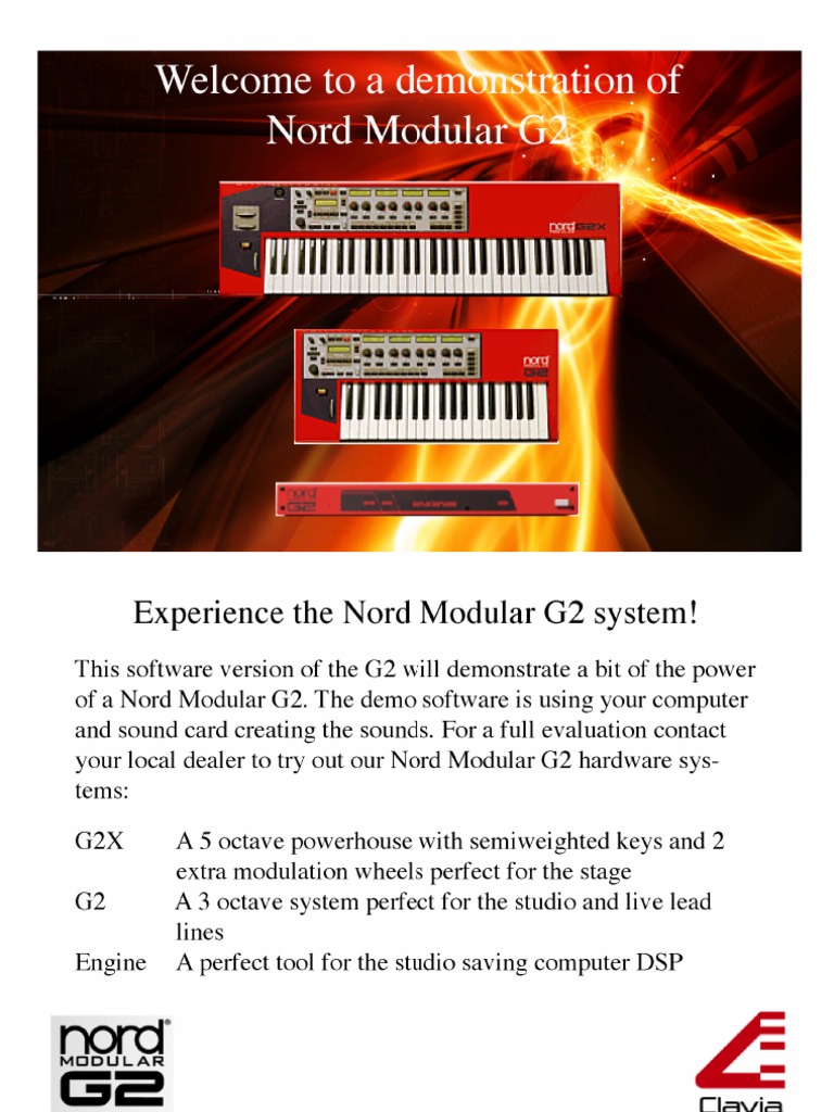 Nord Modular G2 Demo Software Guide | PDF | Synthesizer | Sound Technology