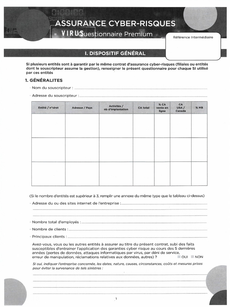Mma Cyberassurance Questionnaire | PDF