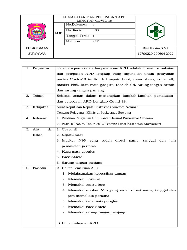 2.sop Apd Covid | PDF