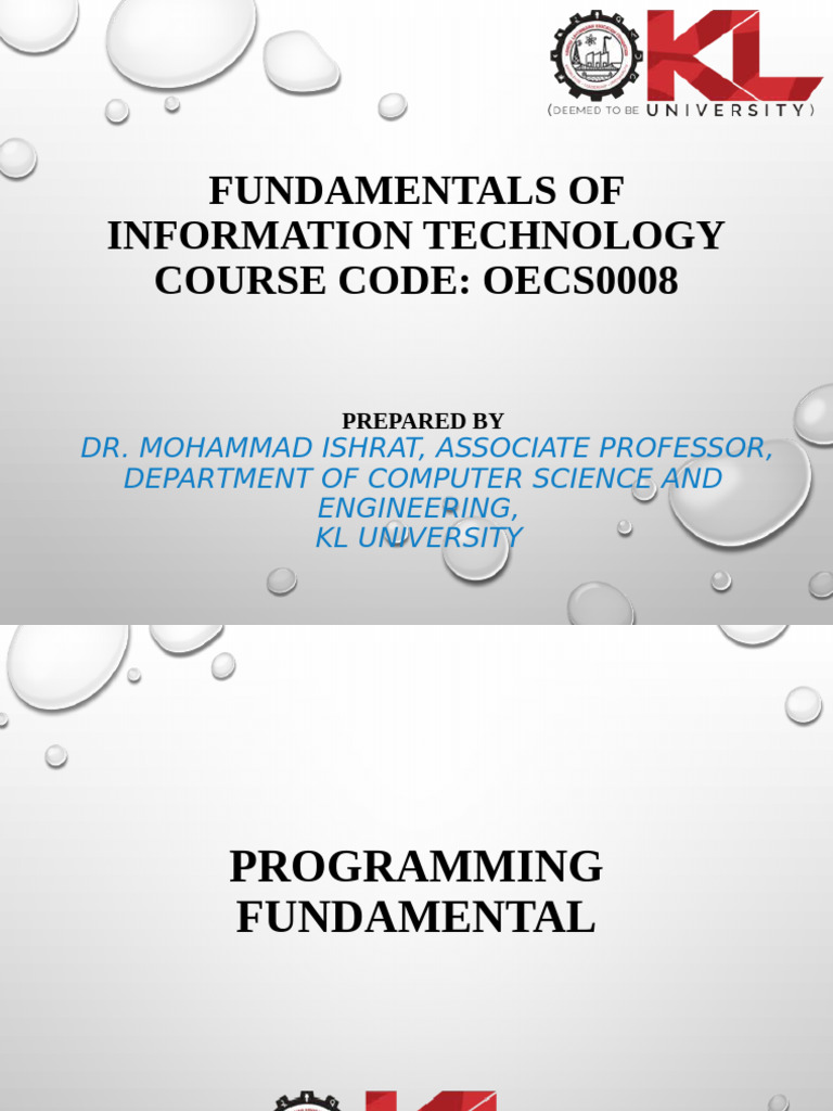 Programming Fundamental | PDF