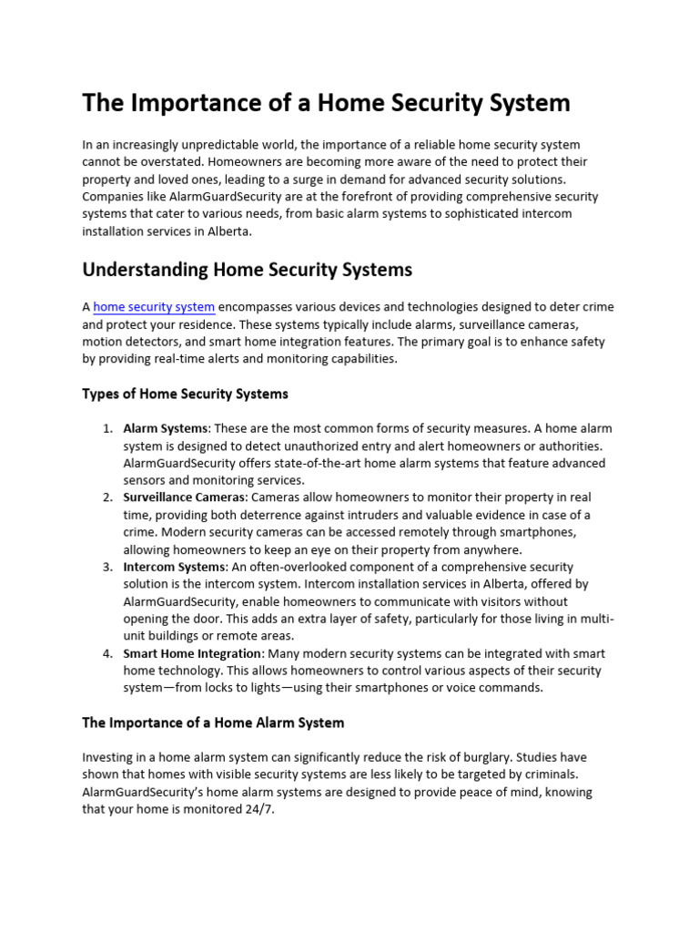 Home Security Systems: Essential Guide | PDF | Security Alarm | Computers