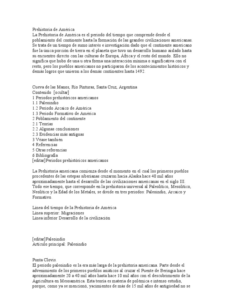 Prehistoria De América Pdf Era Precolombina Arqueología