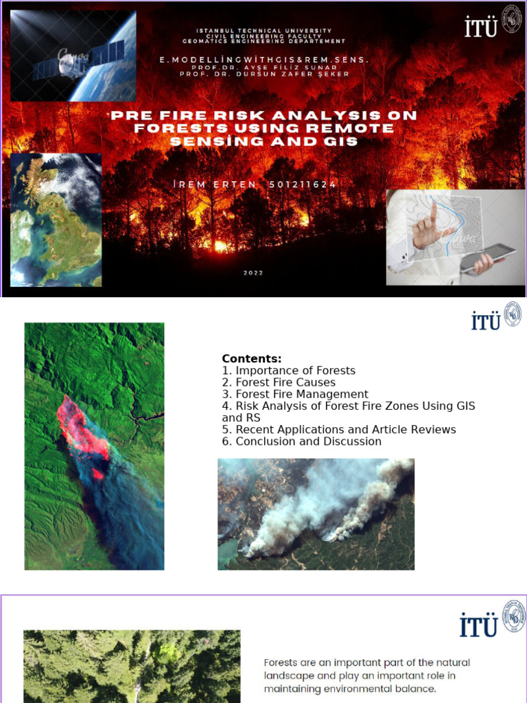Pre Fire Risk Analysis On Forests Using Remote Sensing and GIS | PDF