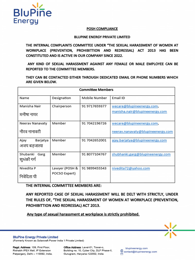 Circular for POSH | PDF