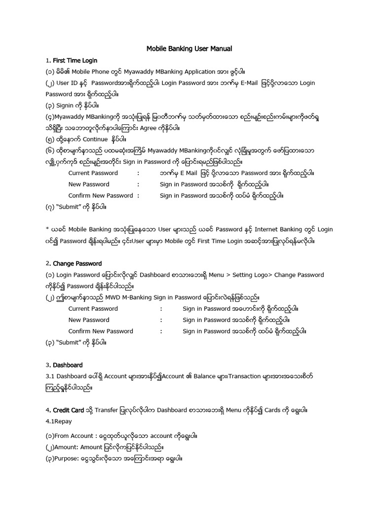 Mobile Banking User Manual | PDF